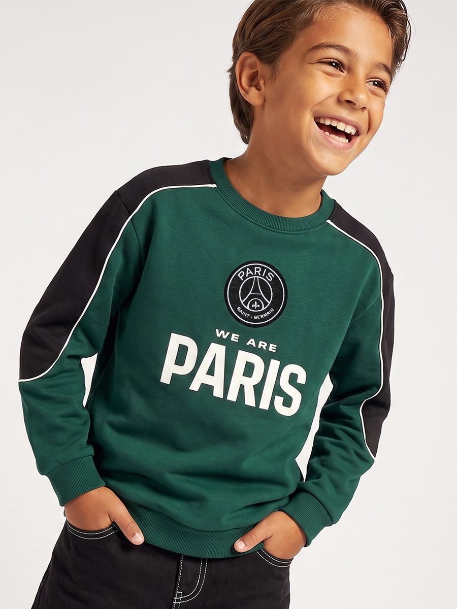 Paris Saint - Germain Printed Sweatshirt with Long Sleeves