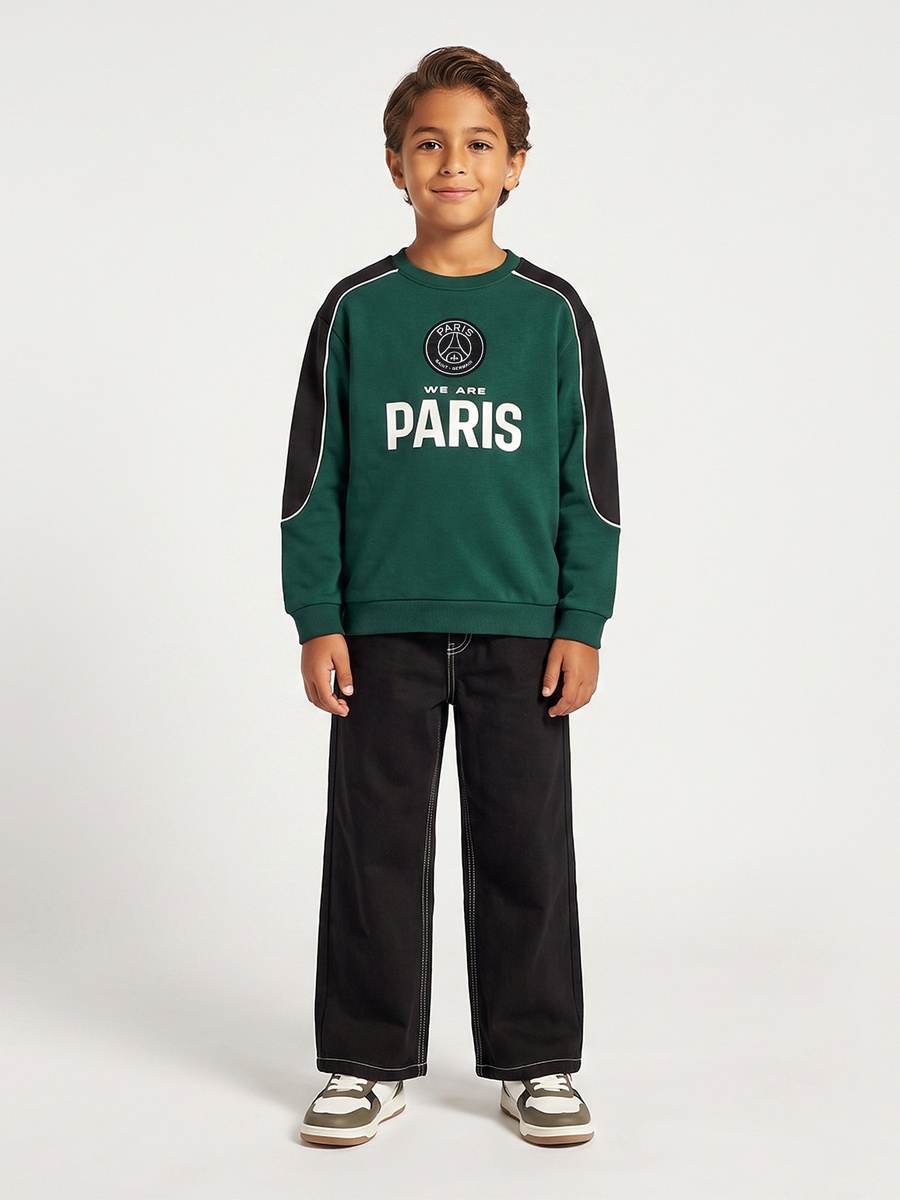 Paris Saint - Germain Printed Sweatshirt with Long Sleeves