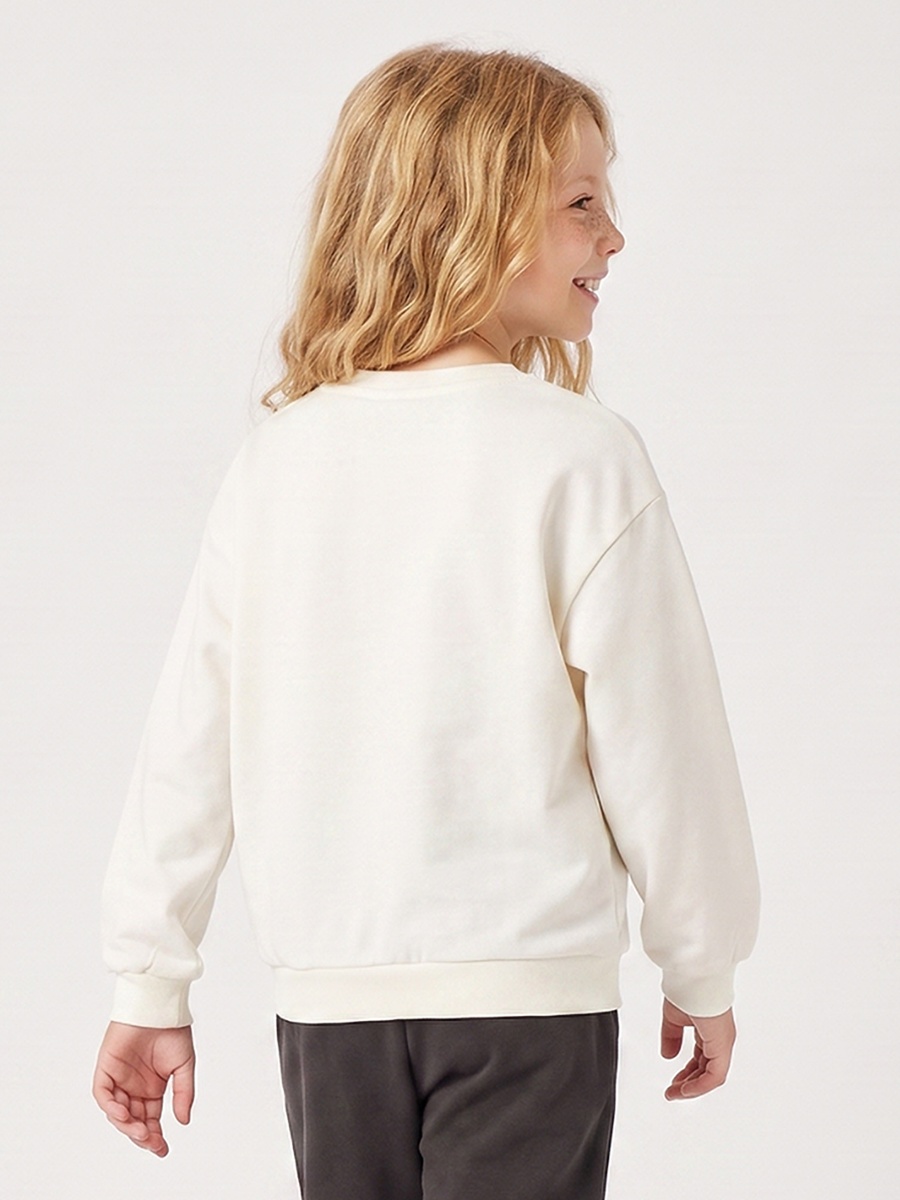 Disney Crew Neck Sweatshirt with Stitch and Angel Print