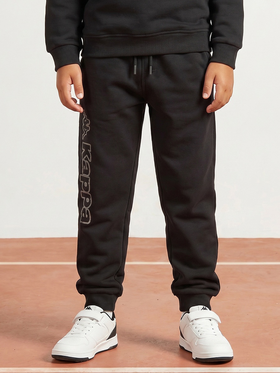 Kappa Drawstring Waistband Joggers with Logo Print