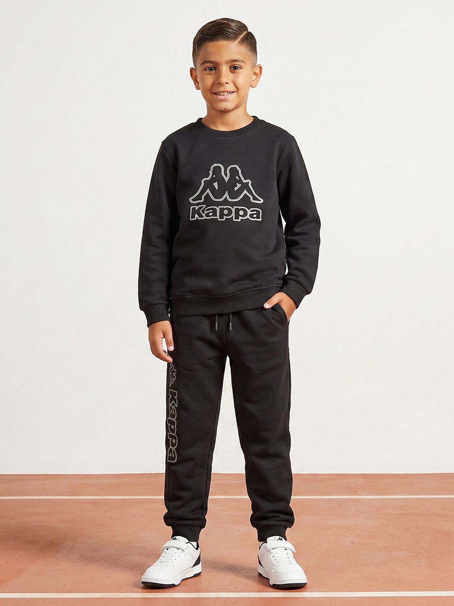 Kappa Drawstring Waistband Joggers with Logo Print
