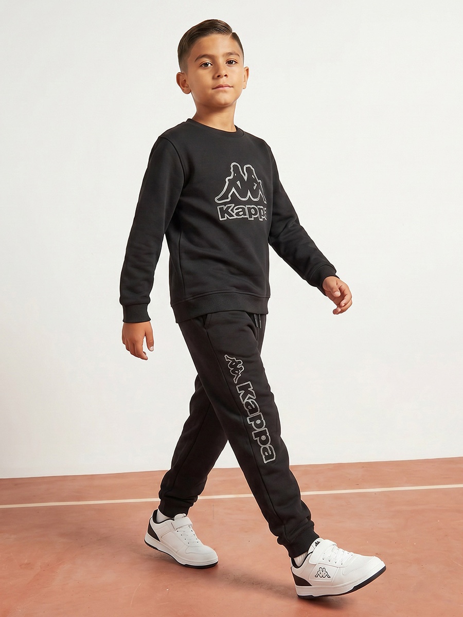 Kappa Drawstring Waistband Joggers with Logo Print