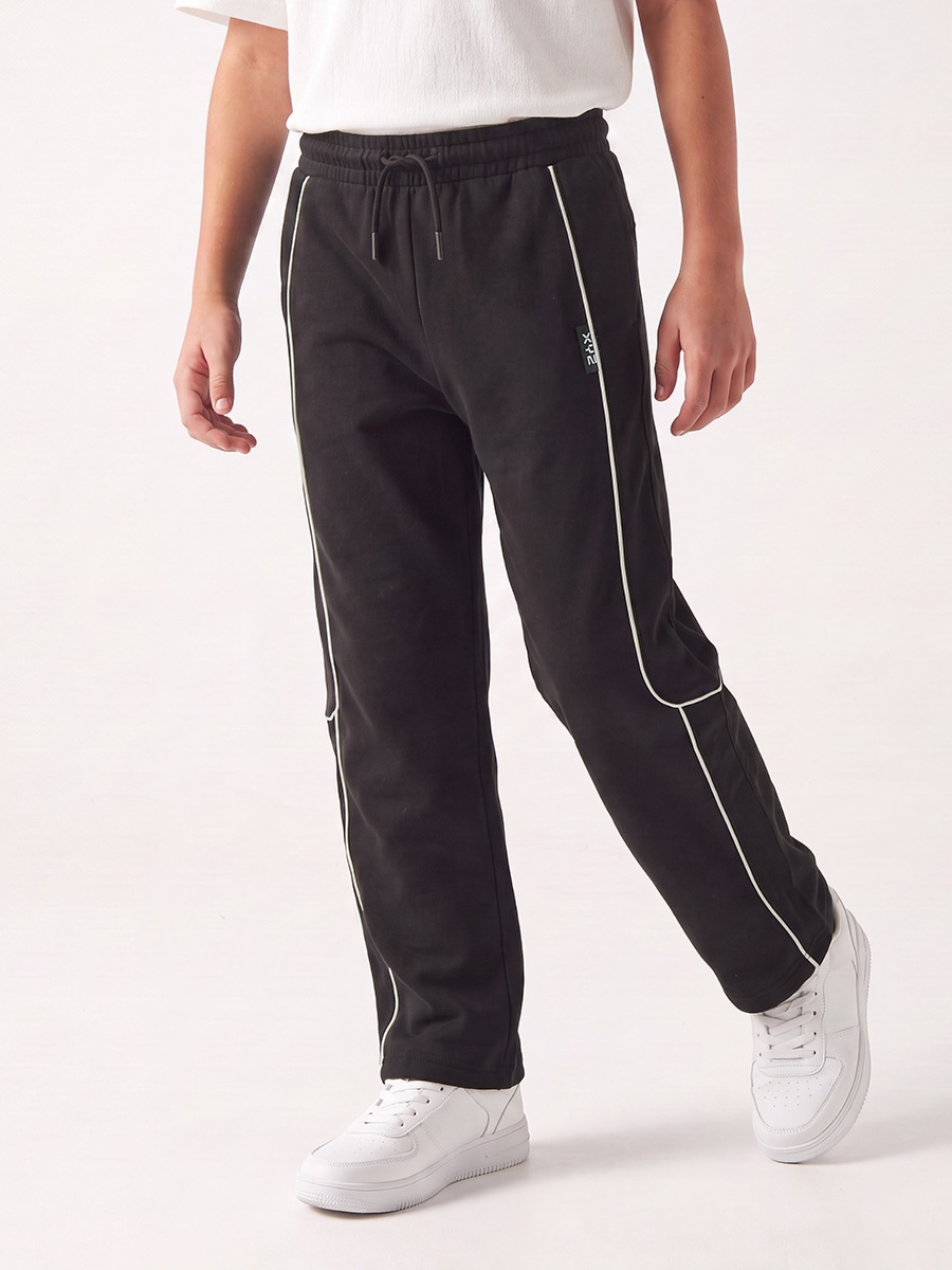 XYZ Elasticated Drawstring Waist Track Pants with Pockets