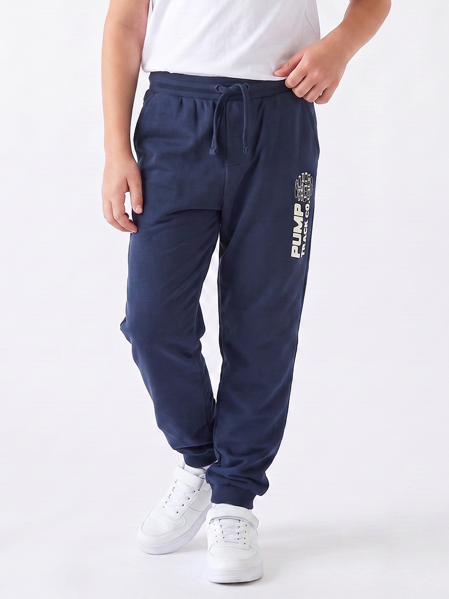 Juniors Elasticated  Drawstring Waist Joggers with Football Print