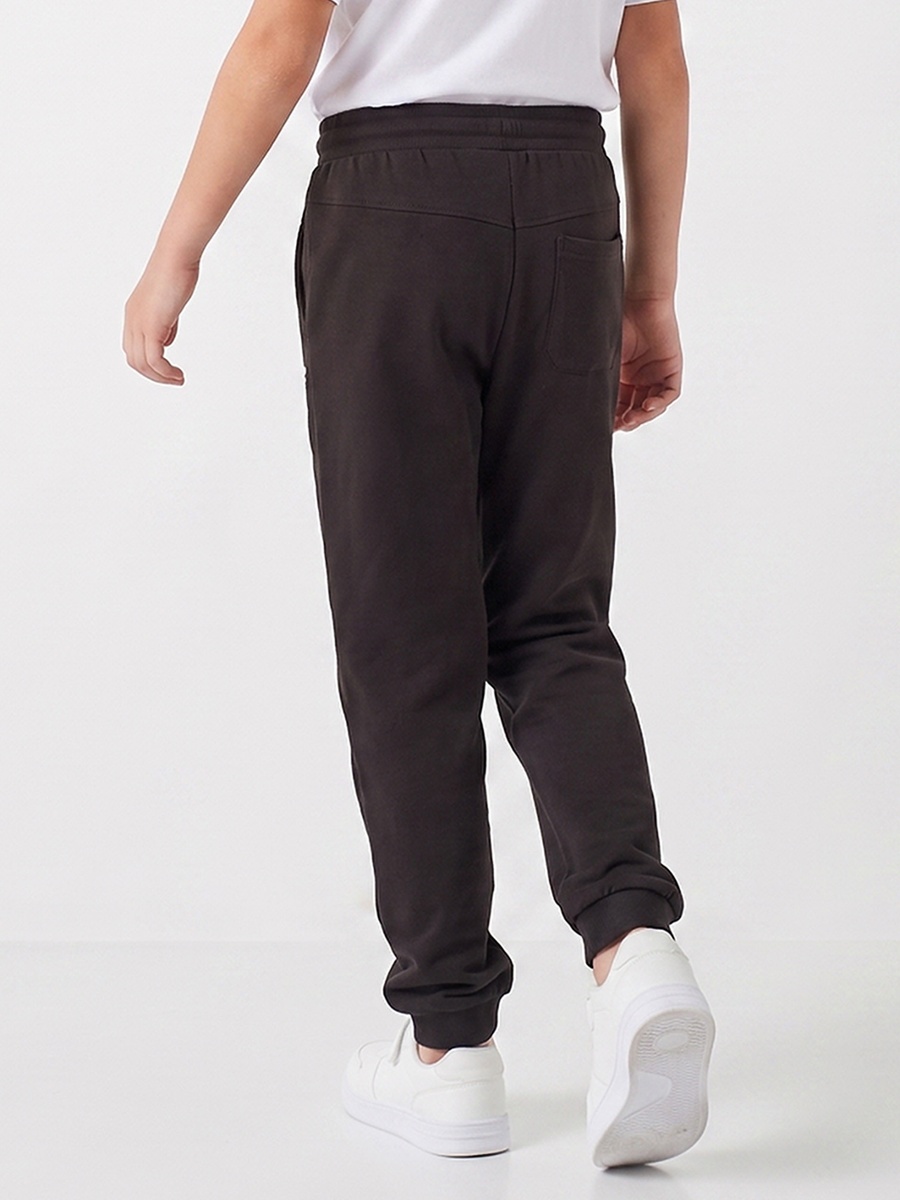 Juniors Elasticated Drawstring Waist Joggers with Text Print