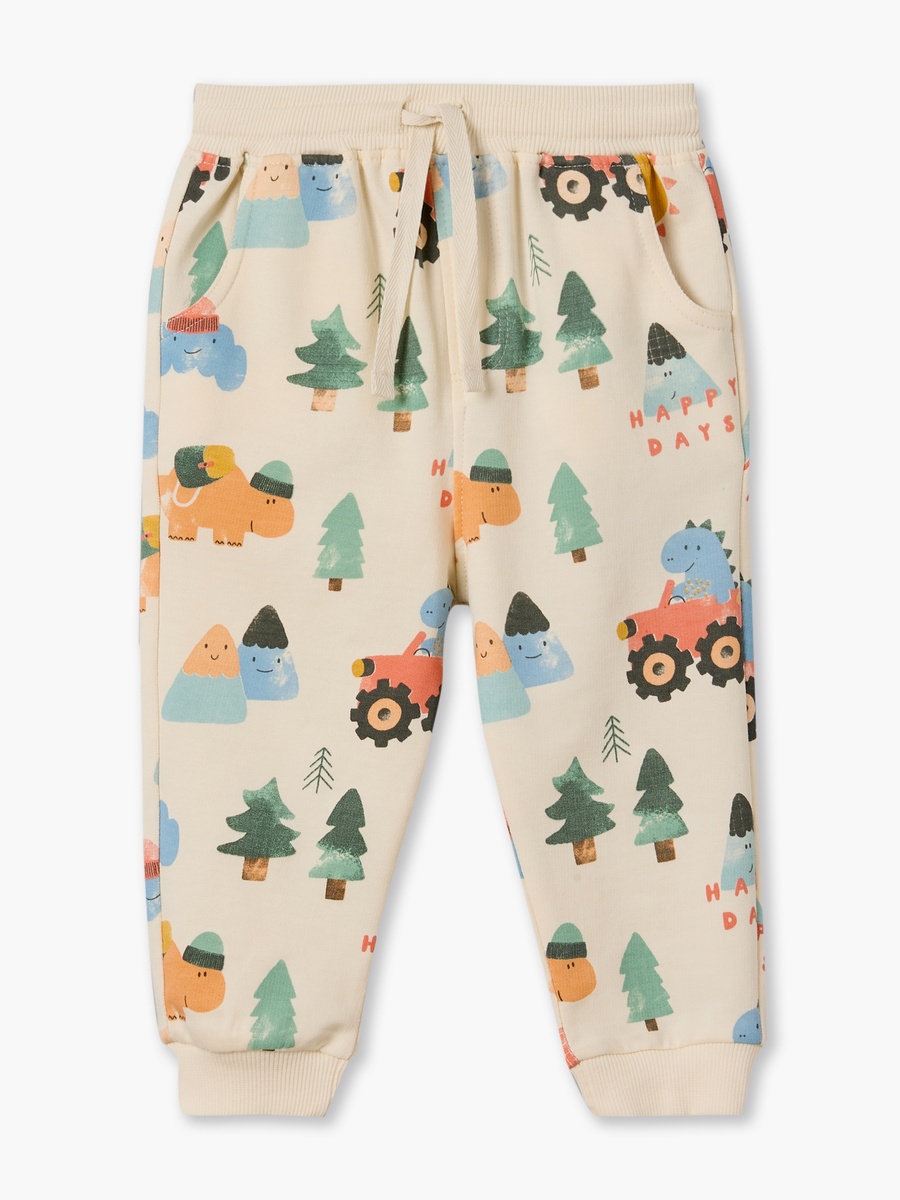 Pack of 2 Juniors Drawstring Waist Joggers with Dinosaur Accent