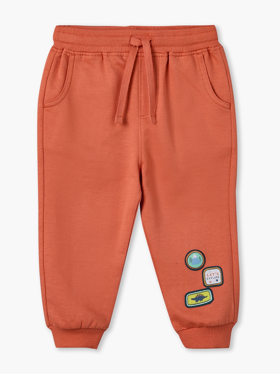 Pack of 2 Juniors Drawstring Waist Joggers with Dinosaur Accent