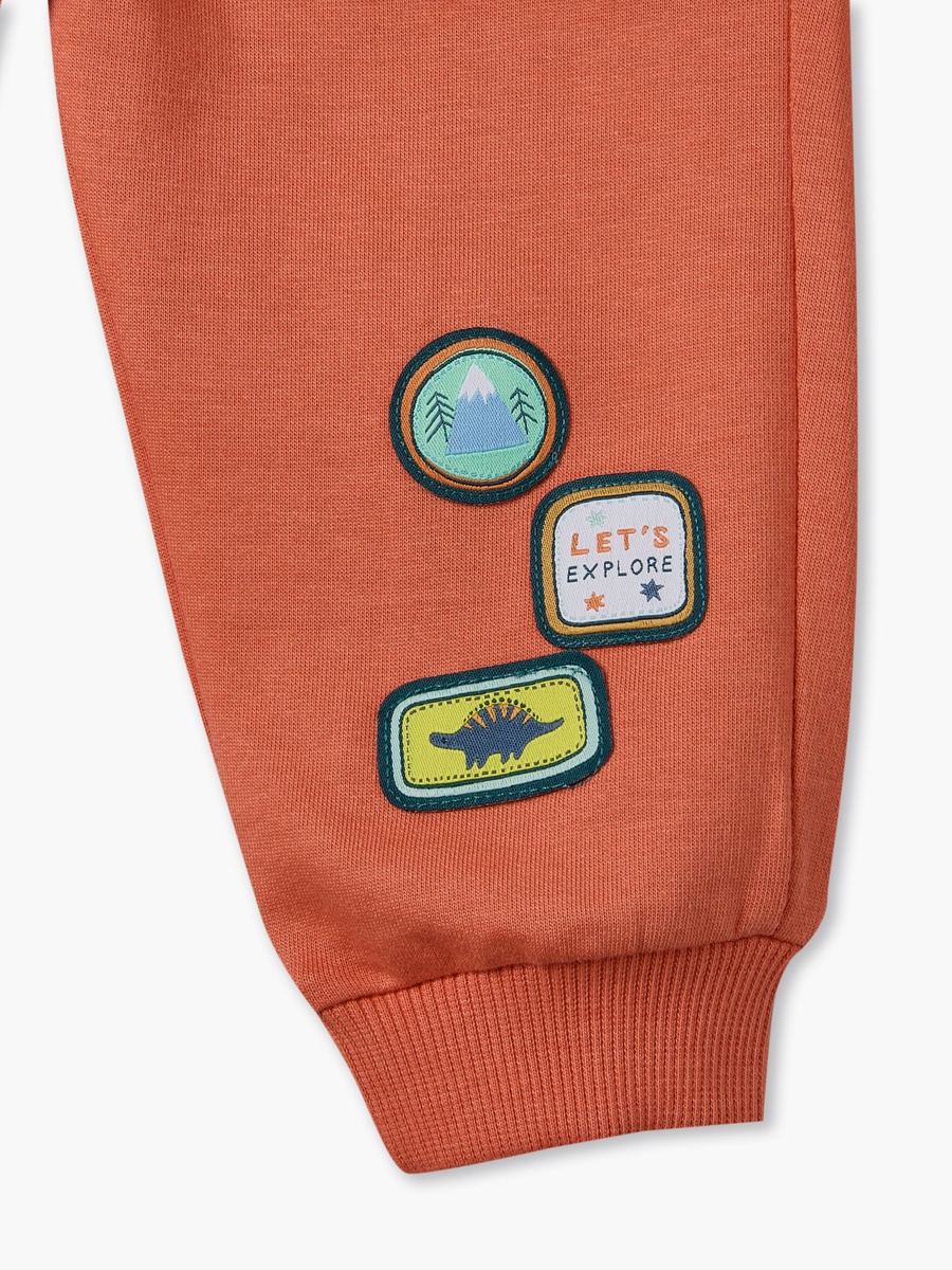 Pack of 2 Juniors Drawstring Waist Joggers with Dinosaur Accent