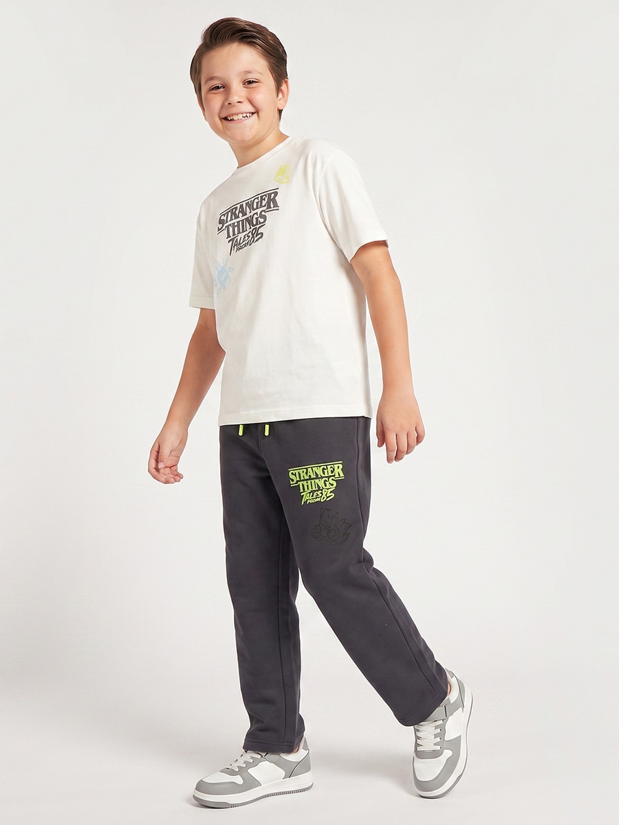 Netflix Elasticated Drawstring Waist Track Pants with Stranger Things Print