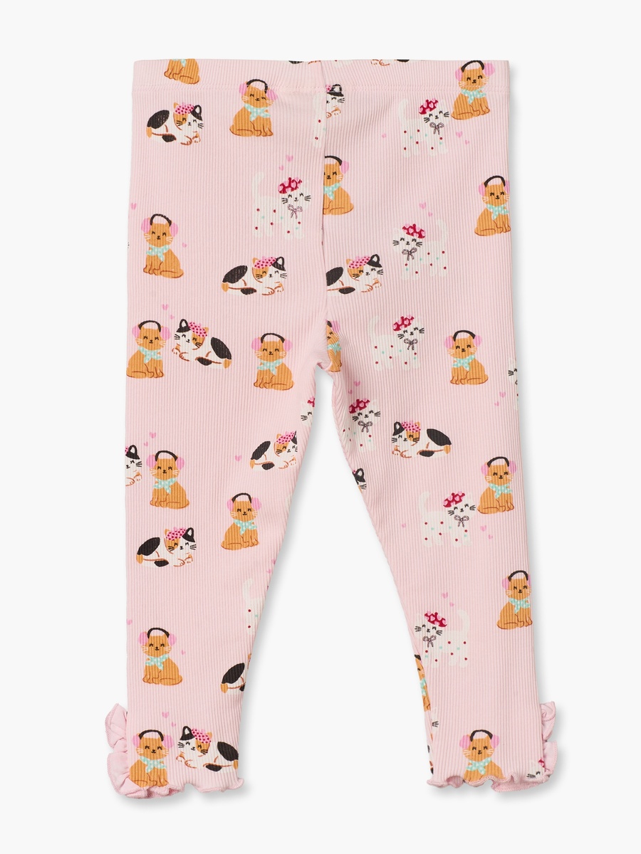 Juniors Leggings with Cat Print