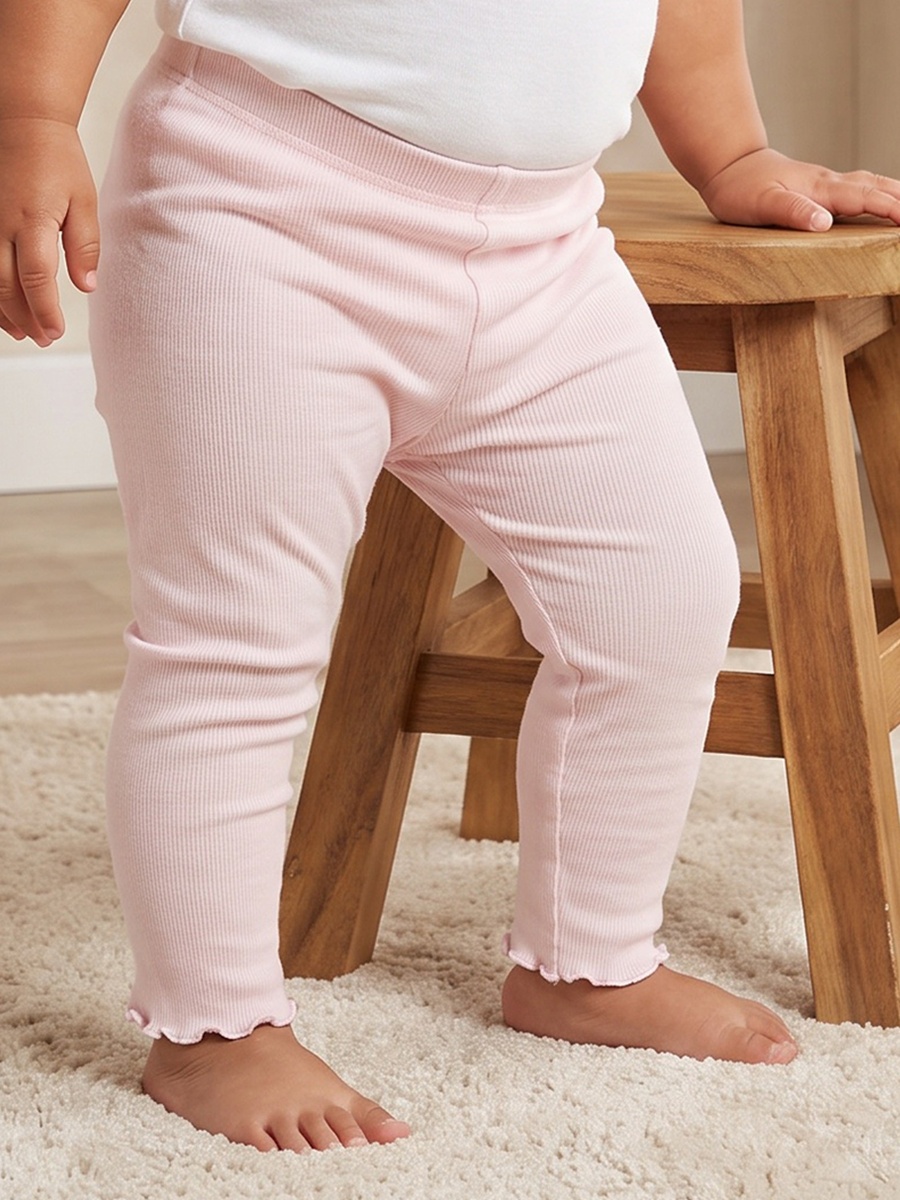 Pack of 2 Juniors Leggings with Lettuce Hem