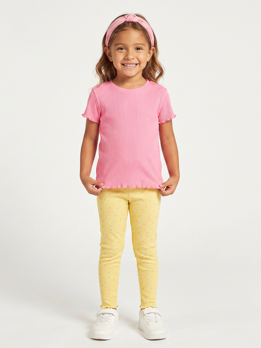Juniors Leggings with Heart Print