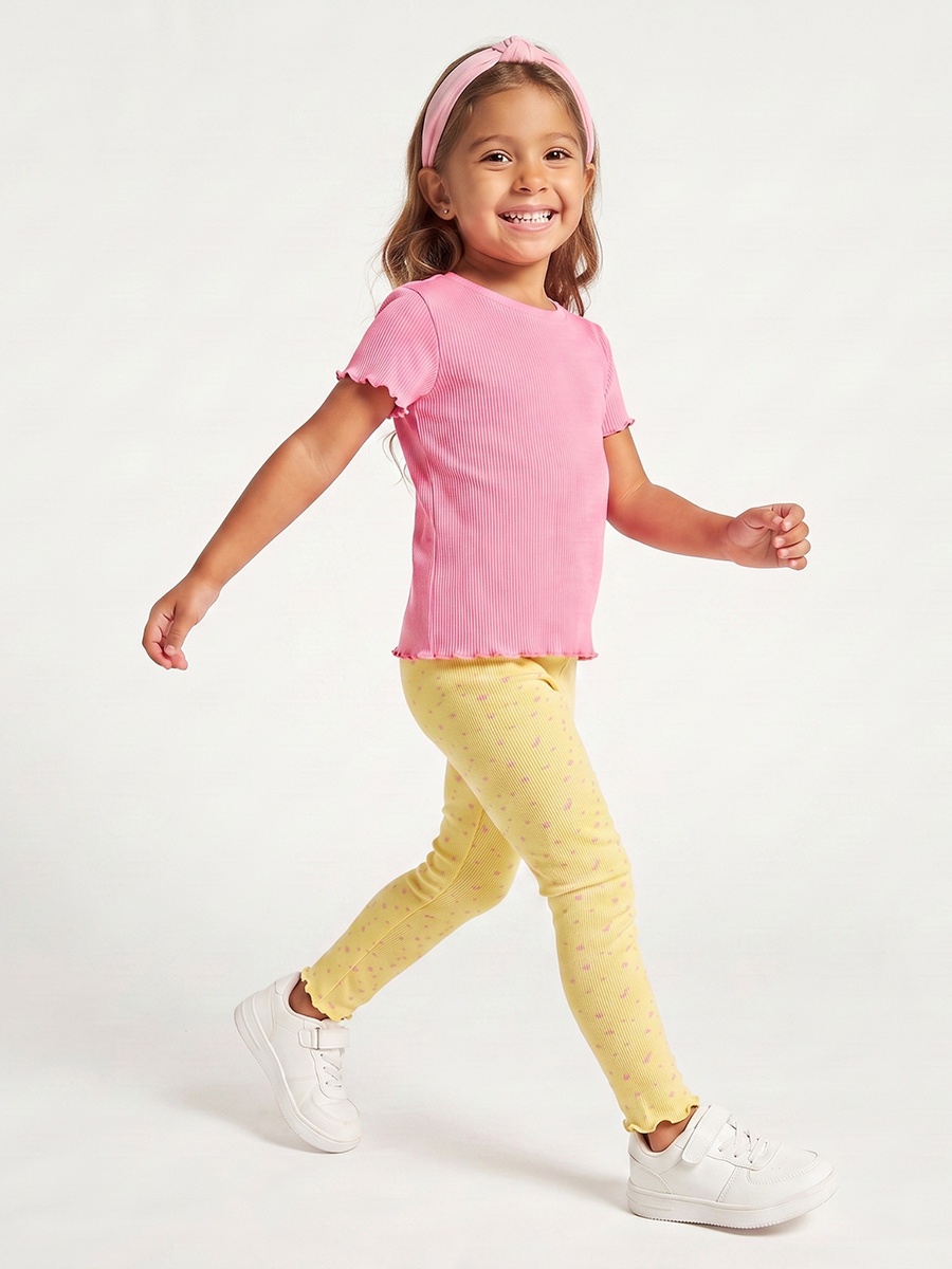 Juniors Leggings with Heart Print