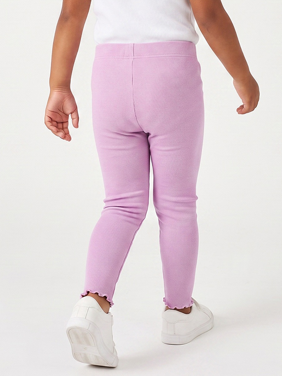 Juniors Leggings with Lettuce Hem