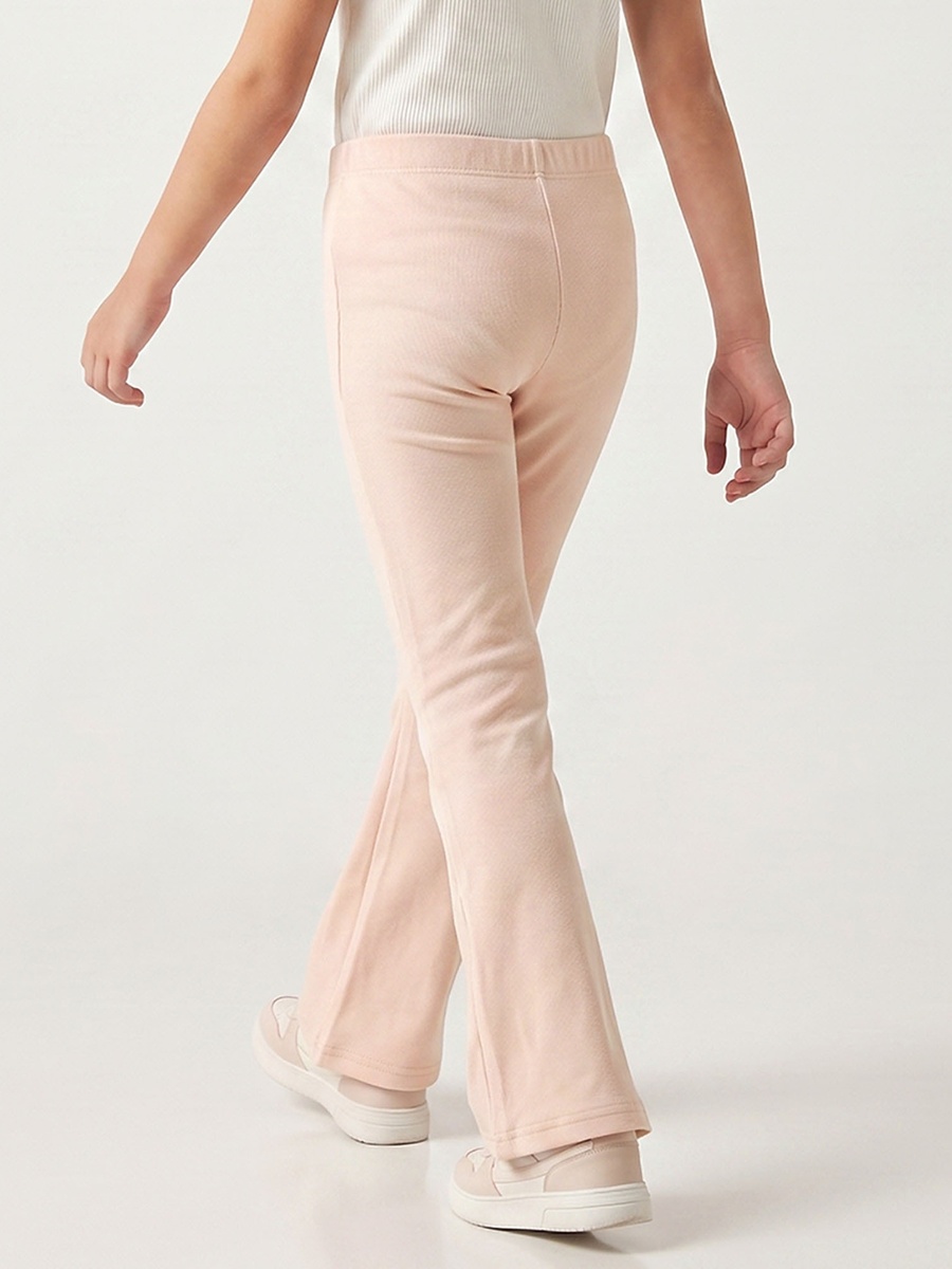 Juniors Flared Leggings with Ribbed Design