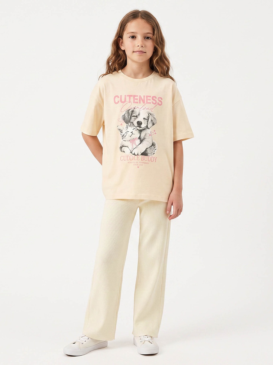 Juniors Leggings with Ribbed Design