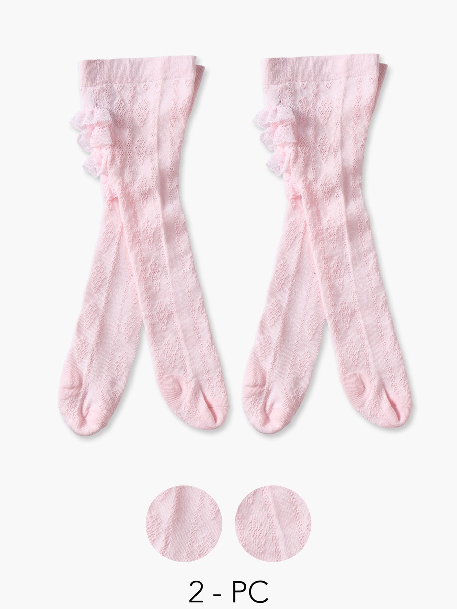 Pack of 2 Gloo Baby Girls Tights with Ruffle Detail