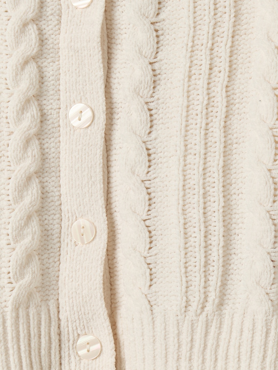 Juniors V-neck Cardigan with Bow Accent