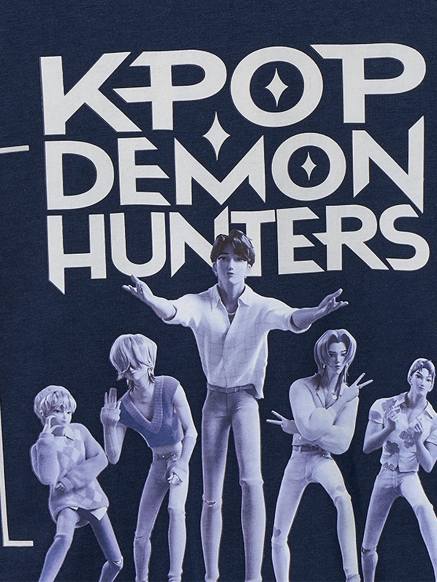 Netflix Crew Neck Long Sleeves Pyjama Set with KPop Demon Hunters Print