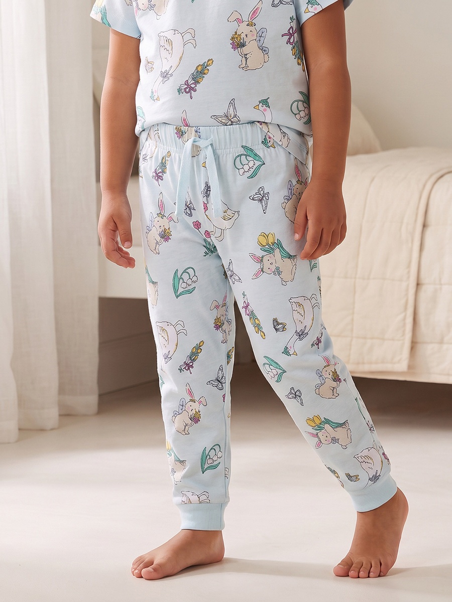 Pack of 3 Juniors Cotton Crew Neck Long Sleeves Pyjama Set with Assorted Print