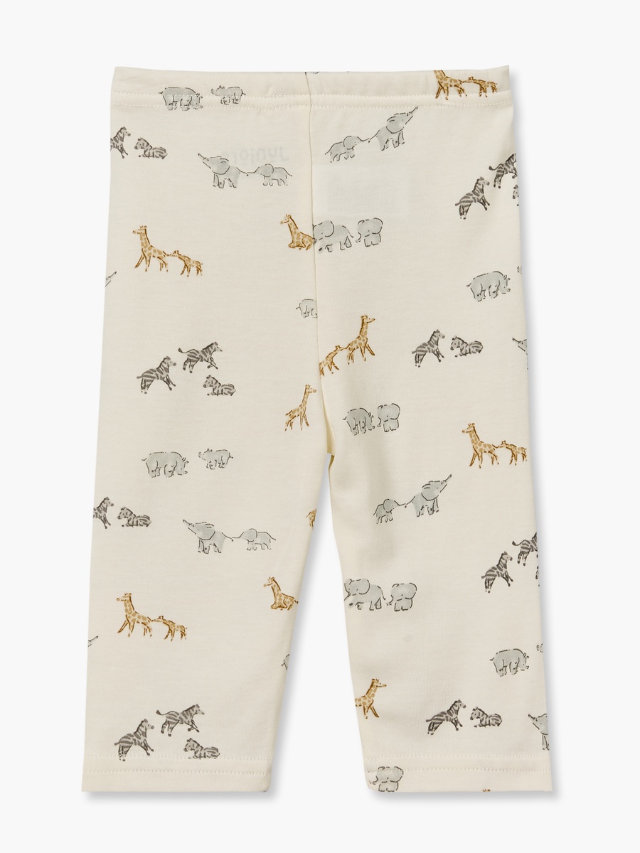 Juniors Cotton Collared Long Sleeves Pyjama Set with Safari Print