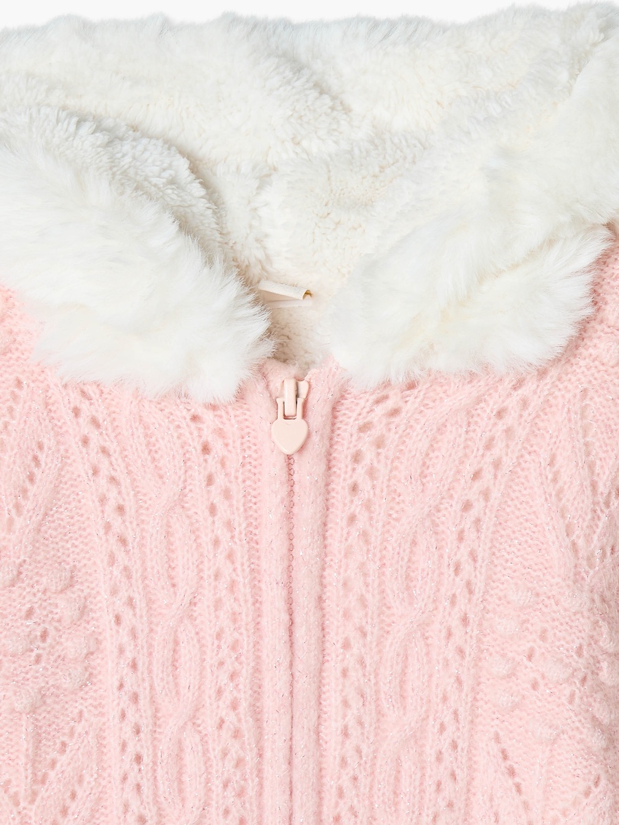 Giggles Hooded Neck Long Sleeves Romper with Zip Closure