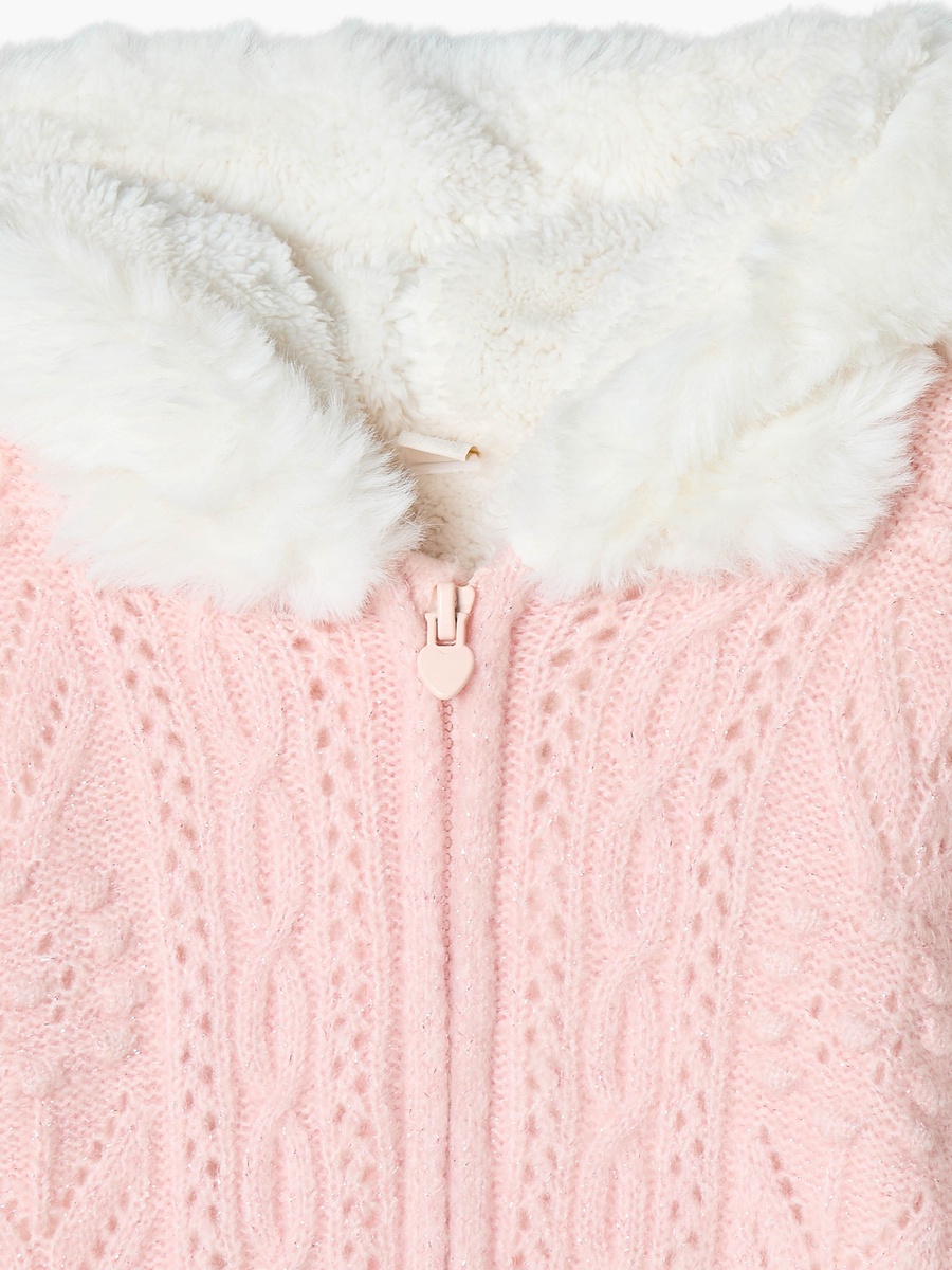 Giggles Hooded Neck Long Sleeves Romper with Zip Closure