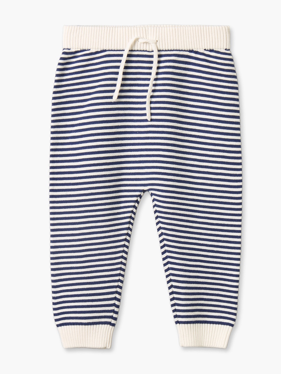 Juniors Crew Neck Long Sleeves Sweater and Joggers Set with Stripes