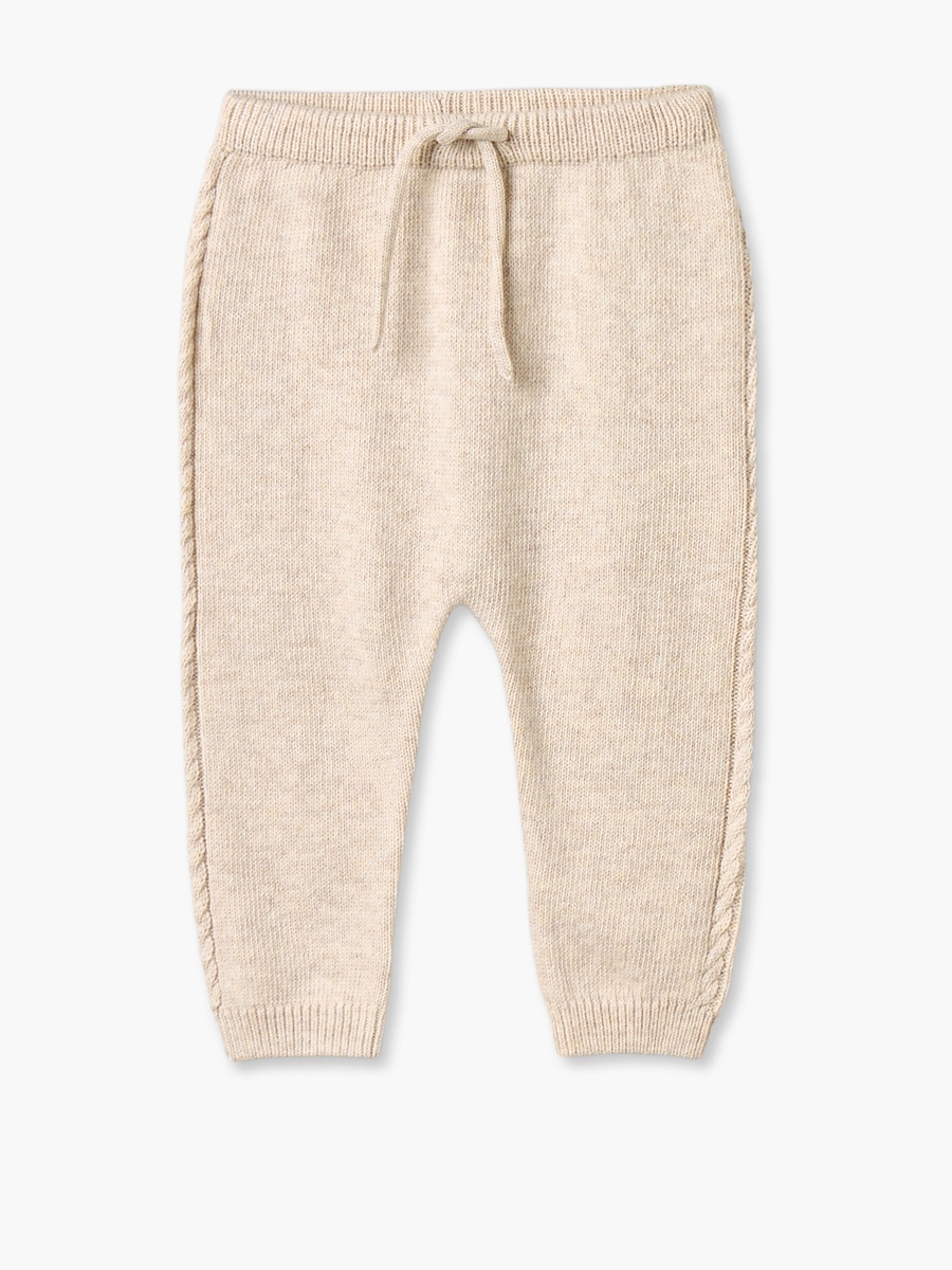 Giggles Collared Long Sleeves Cardigan and Jogger Set with Knitted Texture