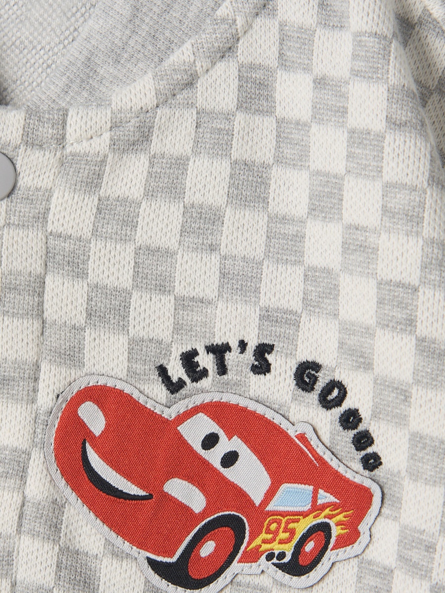 Disney V-neck Long Sleeves Cardigan and Pants Set with Cars Print