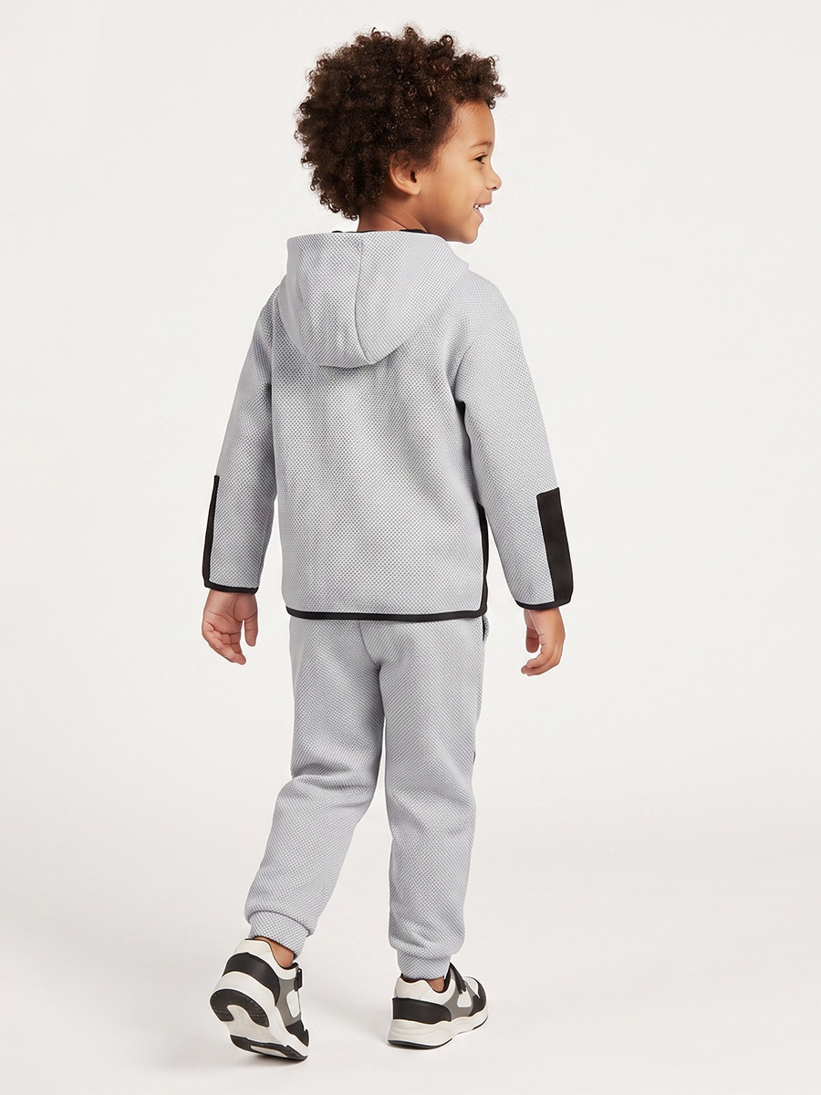 Juniors Hooded Neck Long Sleeves Jacket and Joggers Set with Kangaroo Pocket