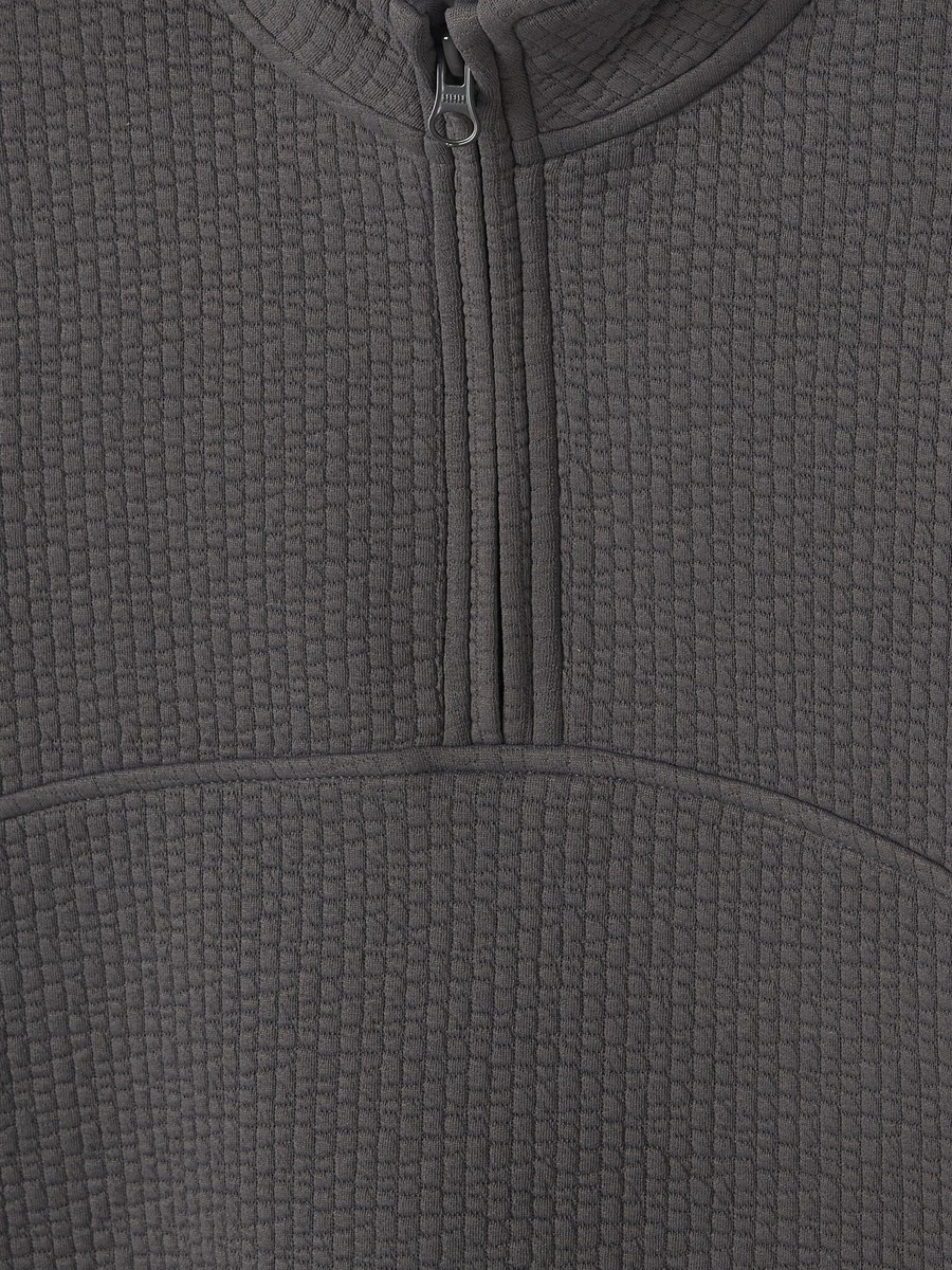 Juniors High Neck Long Sleeves Sweatshirt and Joggers Set with Waffle Textured