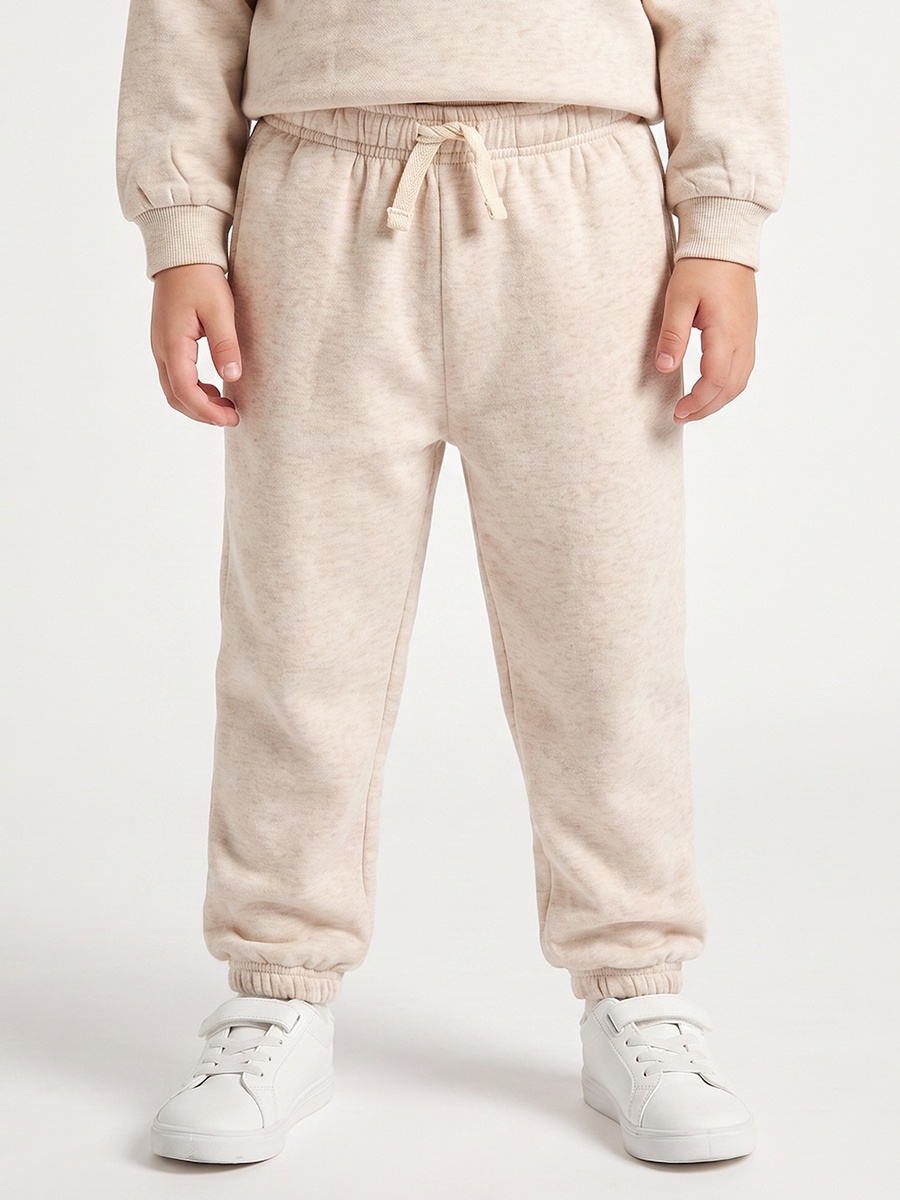 Juniors Crew Neck Long Sleeves Sweatshirt and Joggers Set with Embroidery