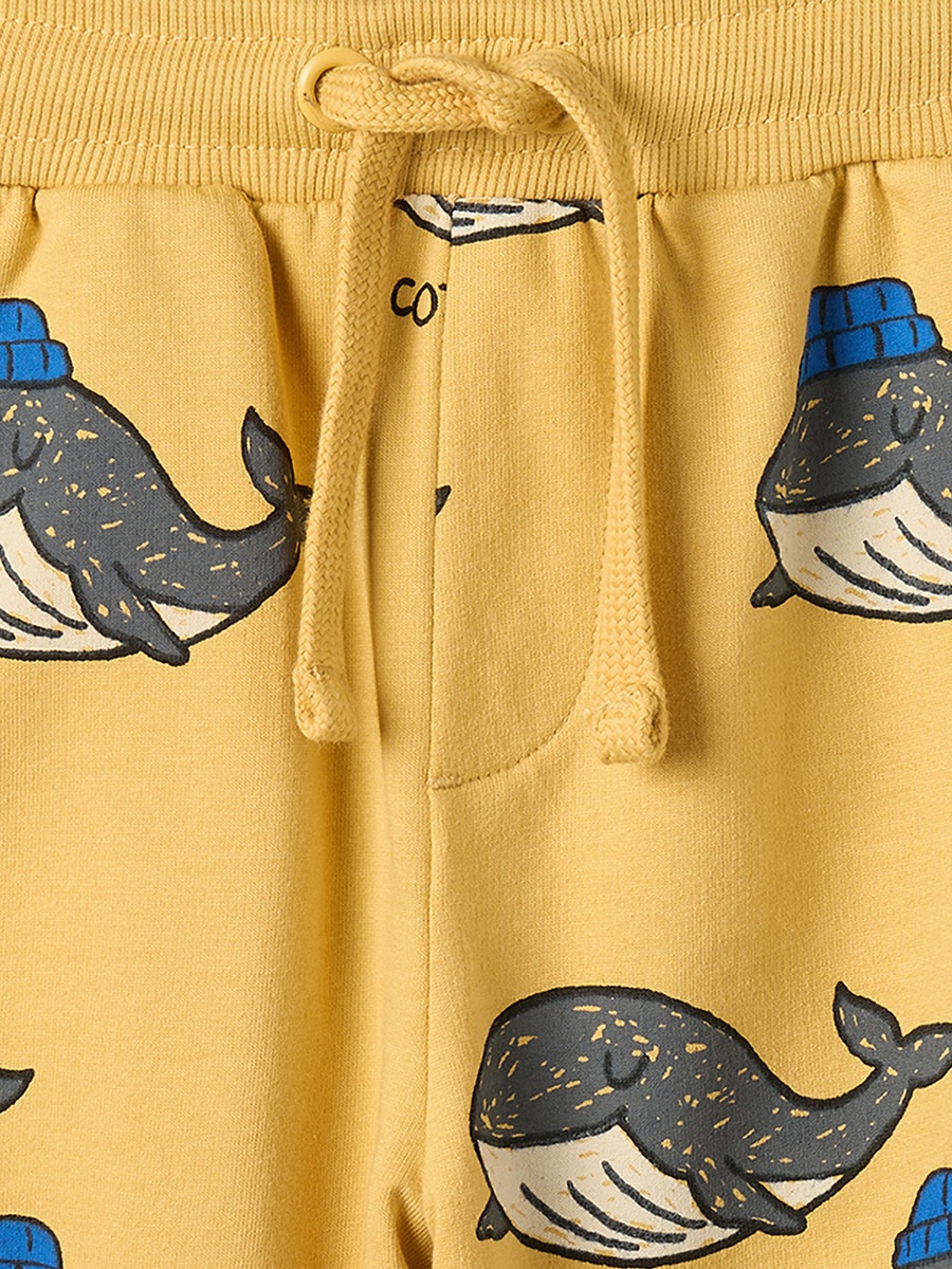 Juniors Crew Neck Long Sleeves Sweatshirt and Joggers Set with Whale Print