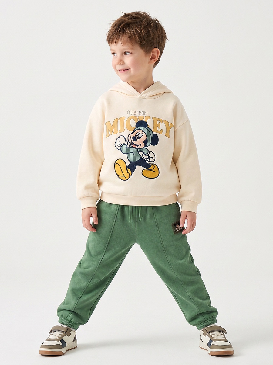Disney Hooded Long Sleeves Sweatshirt and Joggers Set with Mickey Mouse Print