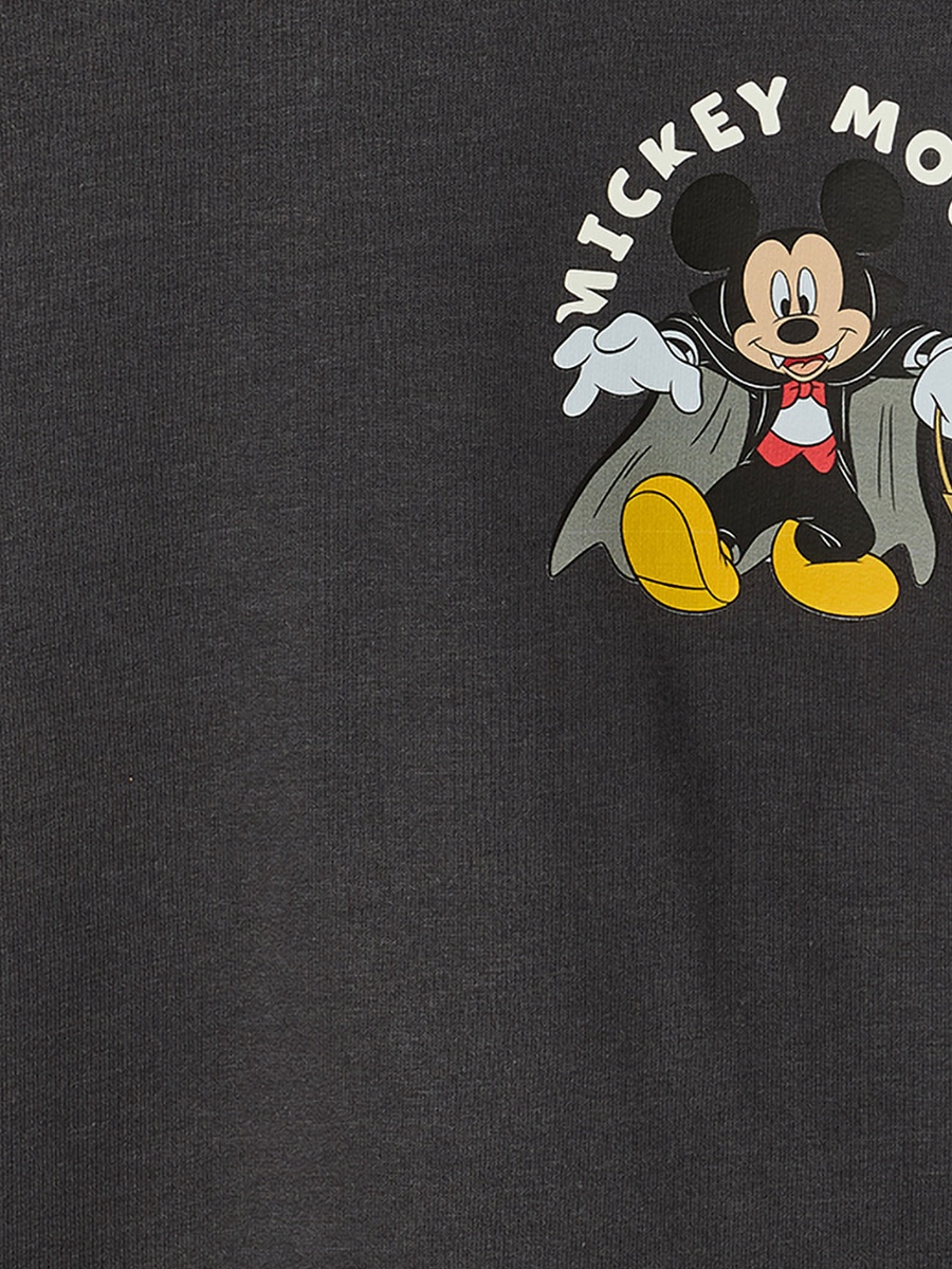 Crew Neck Long Sleeves Sweatshirt and Joggers Set with Mickey Mouse Print