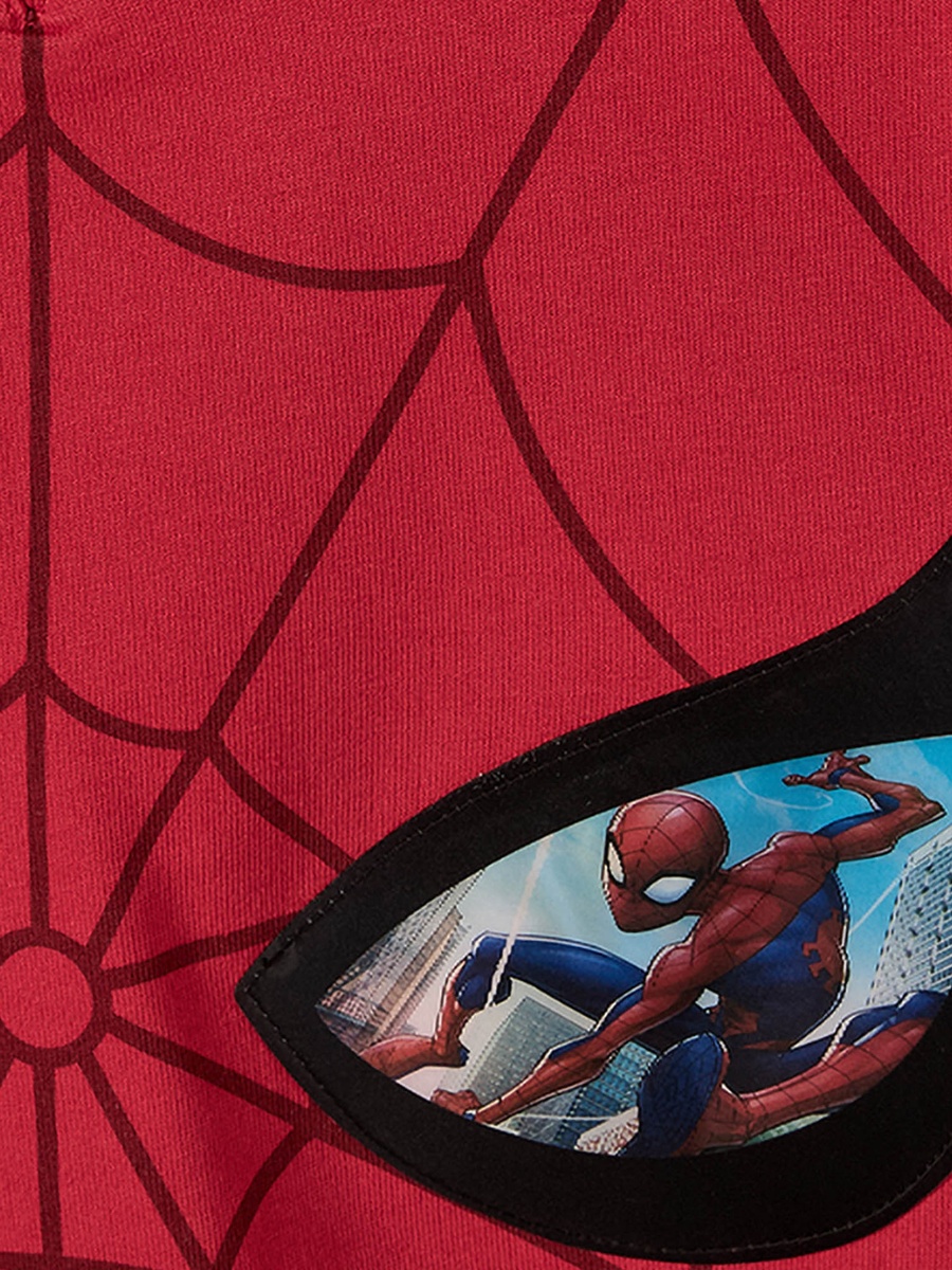 Hooded Neck Long Sleeves Sweatshirt and Joggers Set with Spider-Man Print