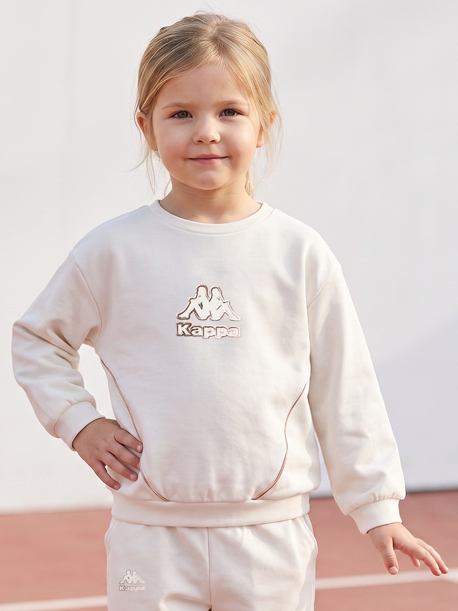 Kappa Crew Neck Long Sleeves Sweatshirt and Joggers Set with Logo Print