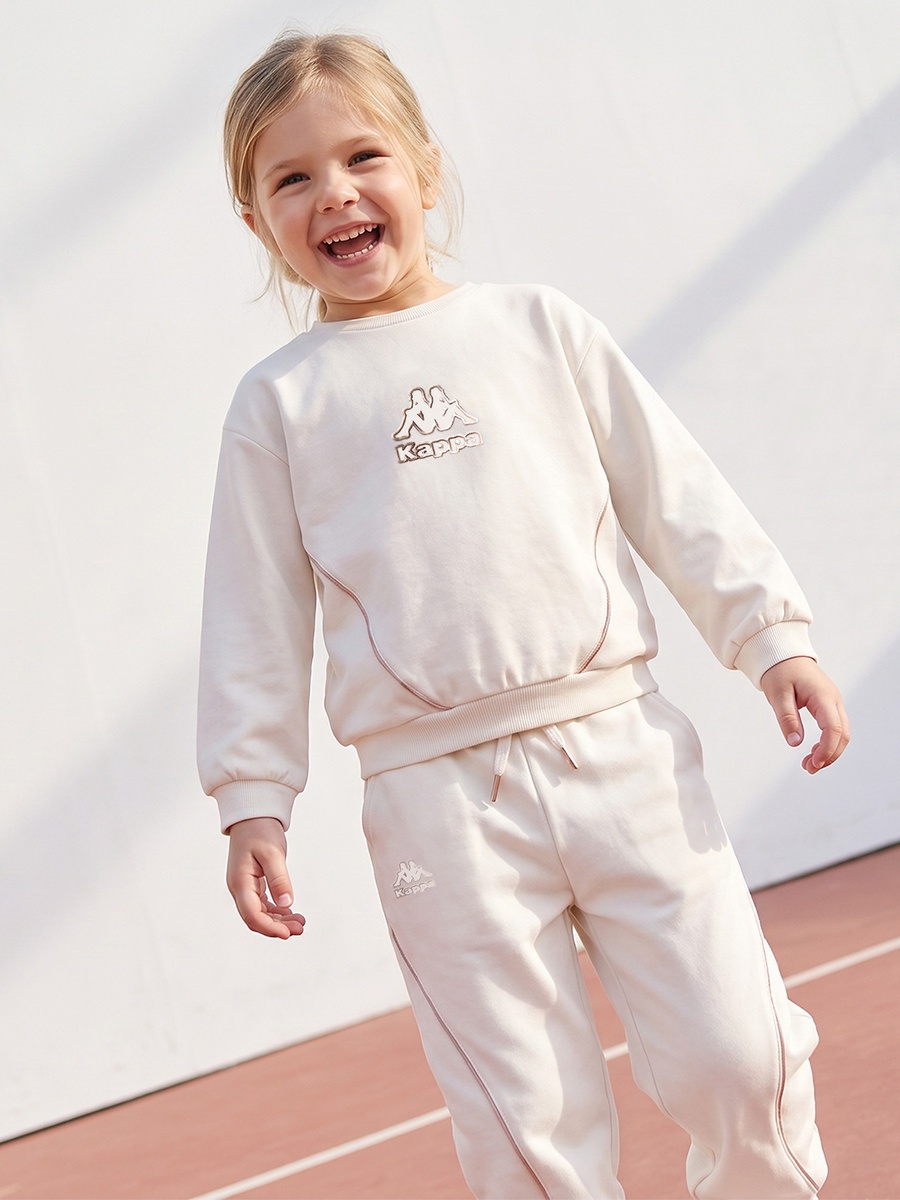 Kappa Crew Neck Long Sleeves Sweatshirt and Joggers Set with Logo Print