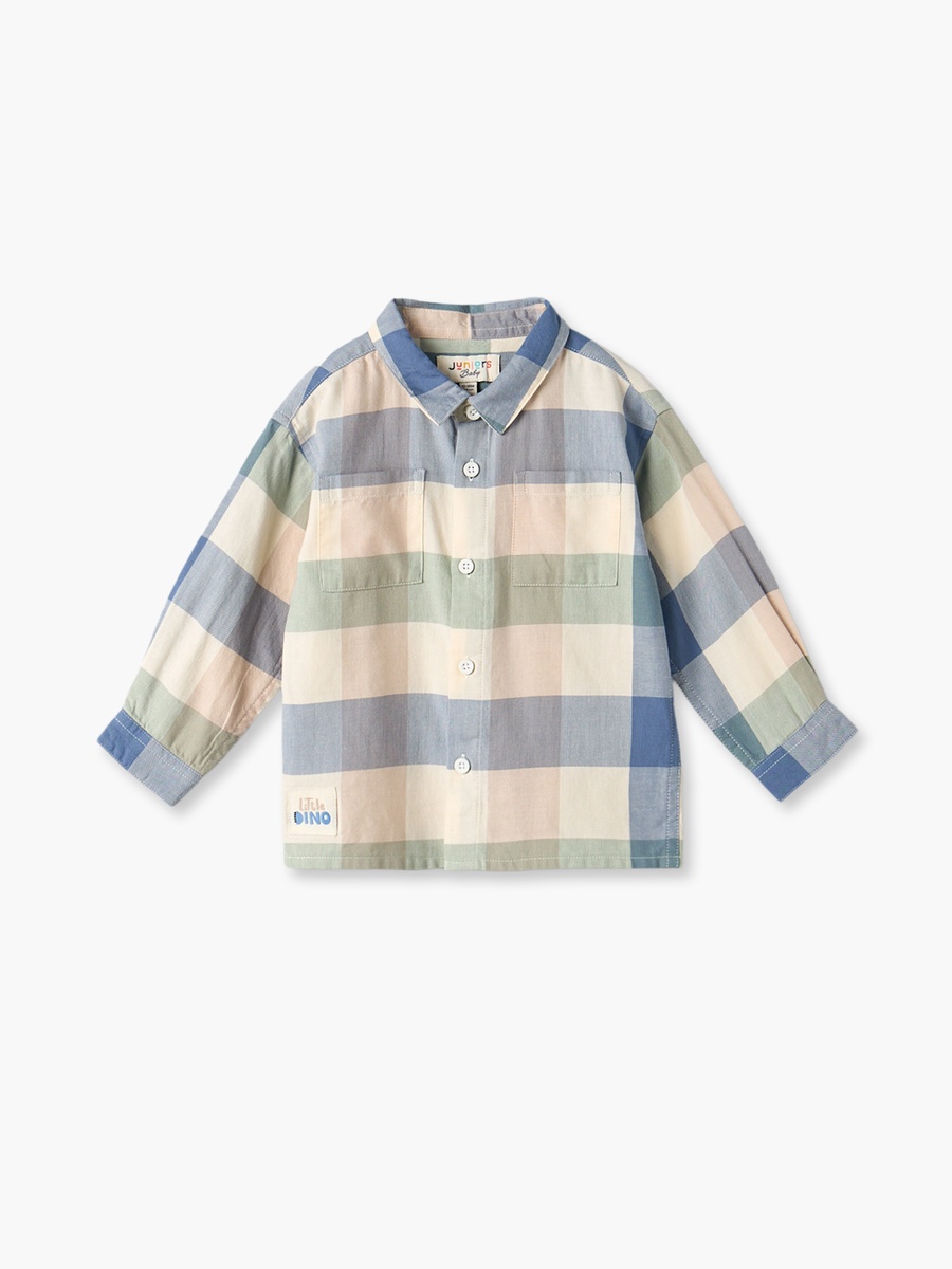 Juniors Long Sleeves Shirt with Checked Design