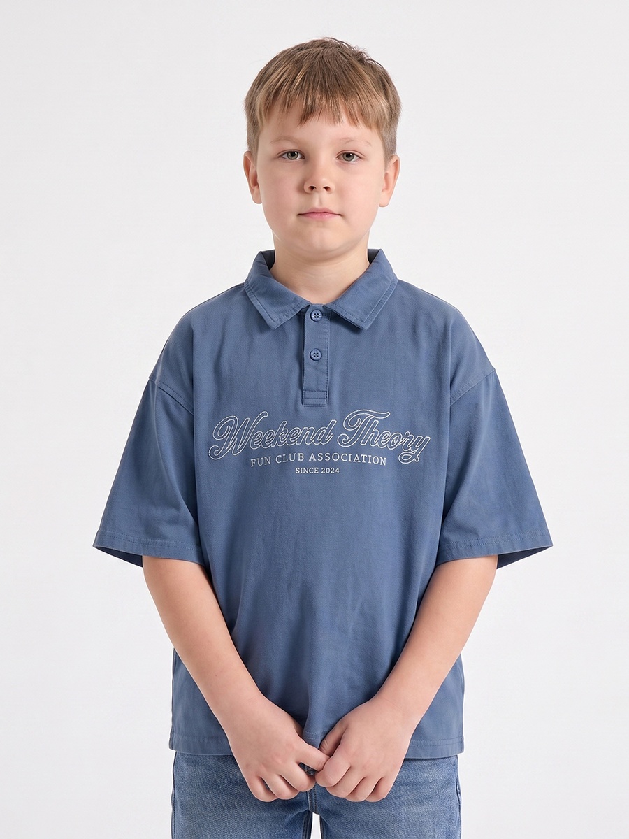 Juniors Short Sleeves Polo T-shirt with Embroidery