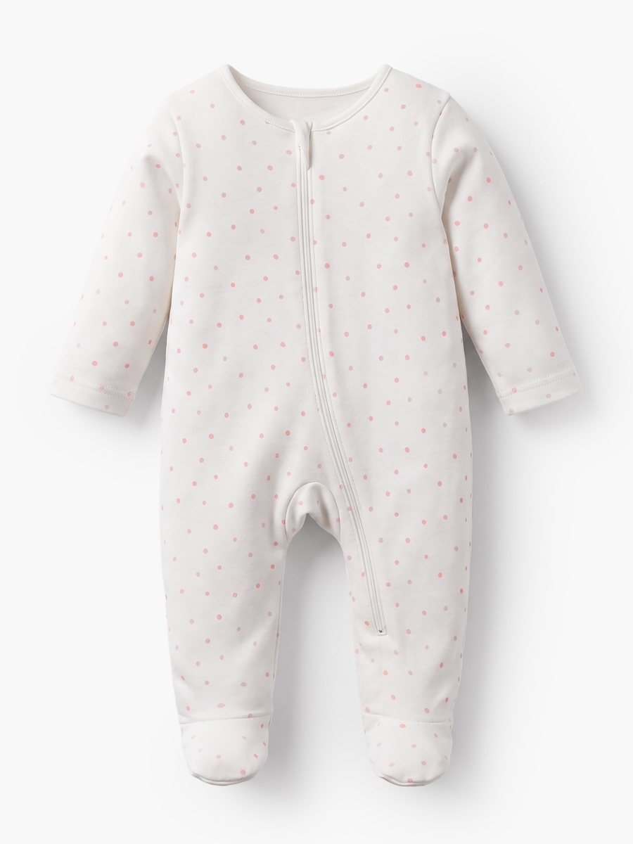 Pack of 5 Juniors Cotton Crew Neck Long Sleeves Sleepsuit with Floral Print