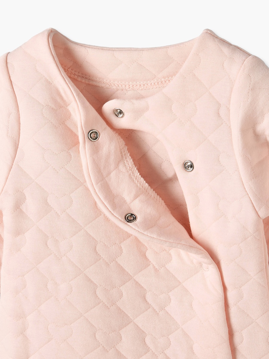 Juniors Cotton Round Neck Long Sleeves Sleepsuit with Padded Detail