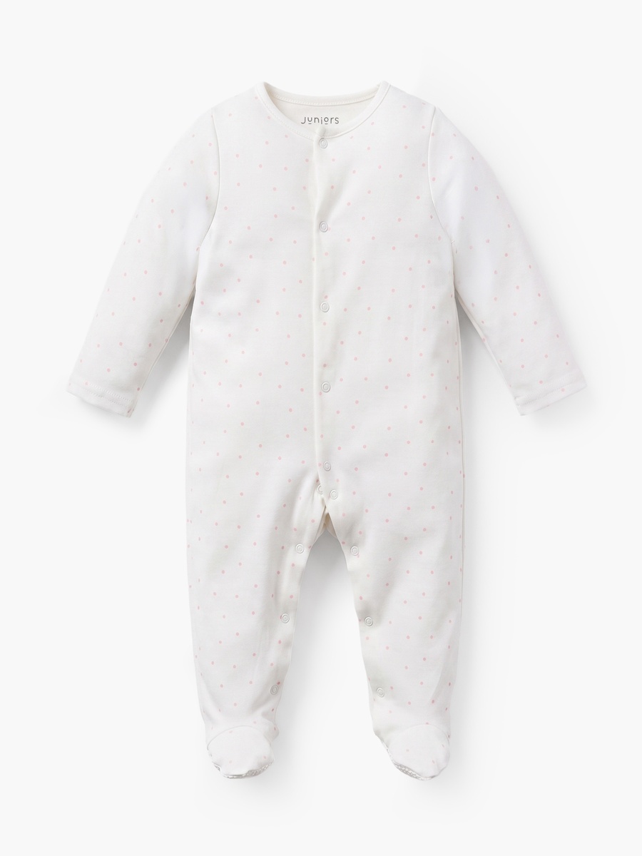Pack of 5 Juniors Cotton Crew Neck Long Sleeves Sleepsuit with Snap Button Closure