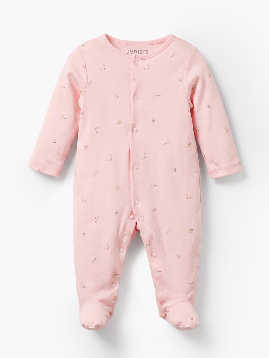 Pack of 5 Juniors Round Neck Long Sleeves Sleepsuits with Fairy Print