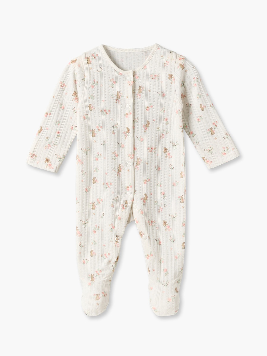 Pack of 3 Juniors Cotton Crew Neck Long Sleeves Sleepsuit with Floral Print