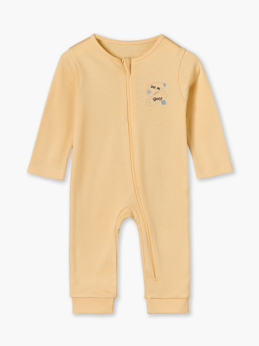 Pack of 5 Juniors Cotton Crew Neck Long Sleeves Sleepsuit with Space Print