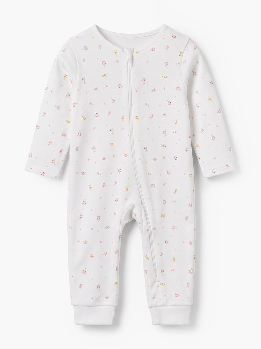 Pack of 5 Juniors Cotton Crew Neck Long Sleeves Sleepsuit with Floral Print