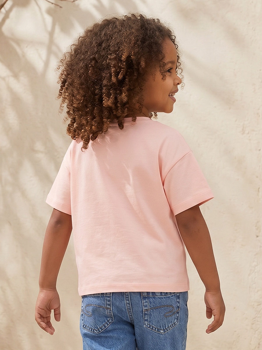 Juniors Crew Neck Short Sleeves T-shirt with Floral Print