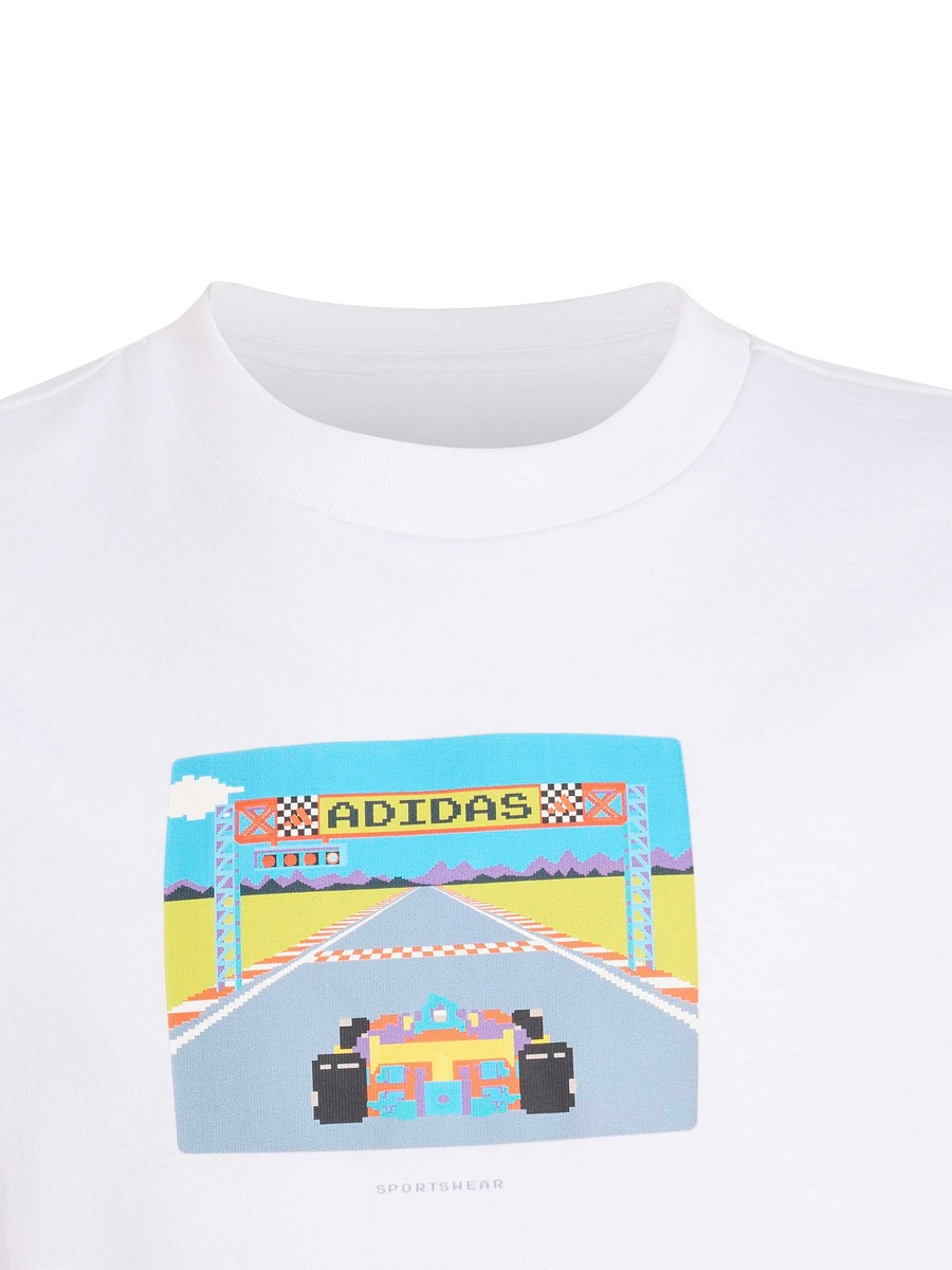 adidas Crew Neck Short Sleeves T-shirt with Graphic Print